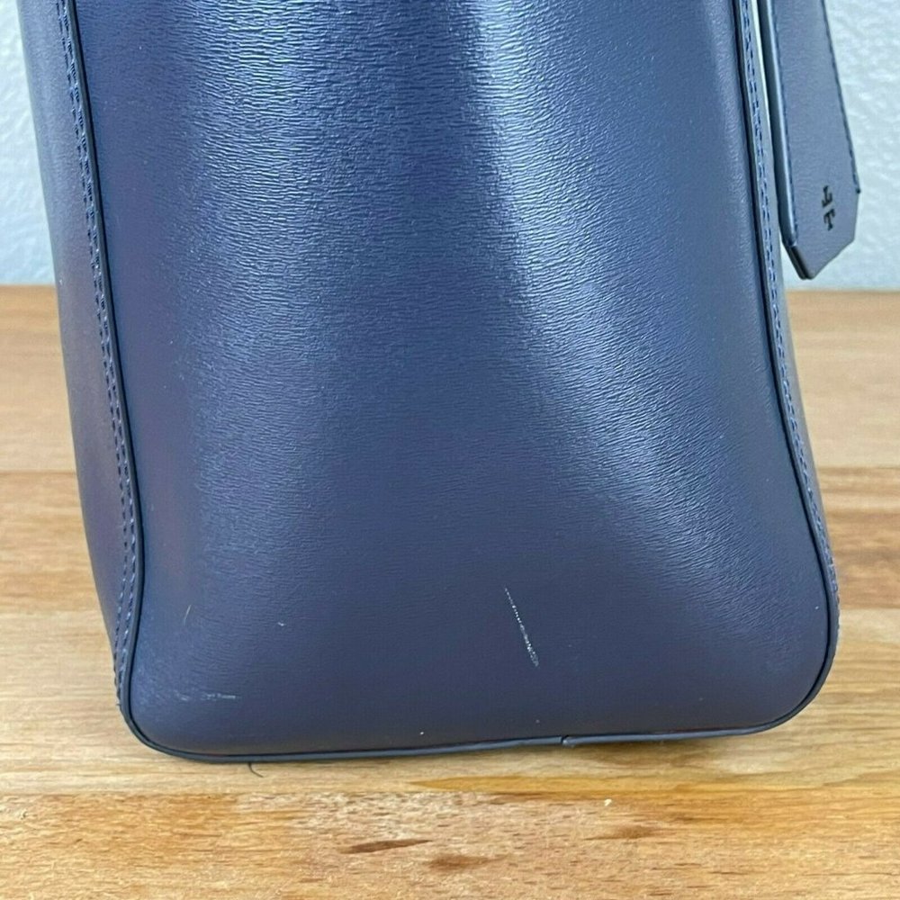 Tory Burch Women's Parker Tote Bag Blue Leather - Picture 4 of 12